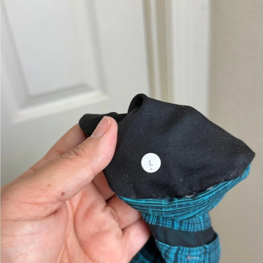 Lululemon run response heathered lined Shorts in a dark teal size L